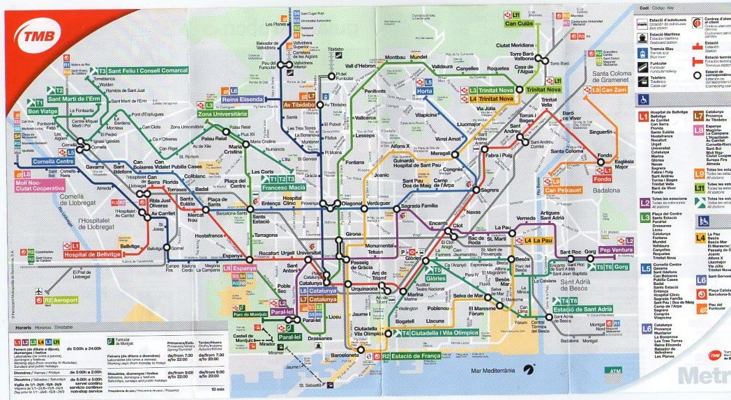 barcelona metro térkép Public transportation   Barcelona Guide barcelona metro térkép