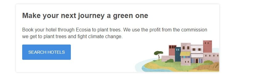 Ecosia vil hjelpe deg å gjøre reisen miljøvennlig